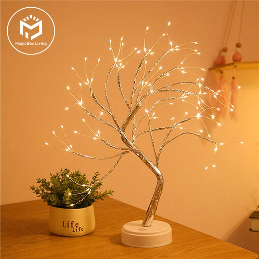 LED Night Light Mini Tree, Copper Wire Garland Lamp for Kids, Home and Bedroom Decoration, Fairy Light lighting and Decor.